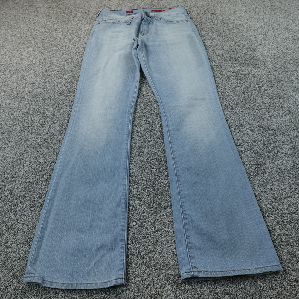 NEW Express Jeans Womens 6 Light Blue Denim Pants Eva Boot Cut Low Rise Flare